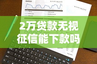 2万贷款无视征信能下款吗