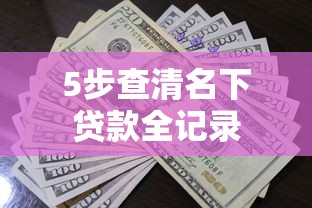 5步查清名下贷款全记录