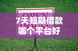 7天短期借款哪个平台好