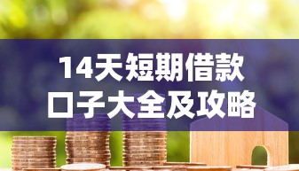 14天短期借款口子大全及攻略
