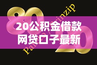 20公积金借款网贷口子最新攻略