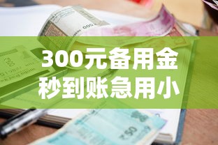 300元备用金秒到账急用小额借款