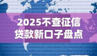 2025不查征信贷款新口子盘点