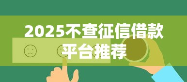 2025不查征信借款平台推荐
