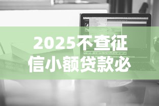 2025不查征信小额贷款必过平台
