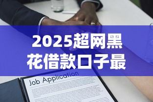 2025超网黑花借款口子最新解析