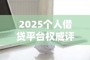 2025个人借贷平台权威评测