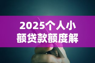 2025个人小额贷款额度解析