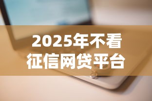2025年不看征信网贷平台推荐