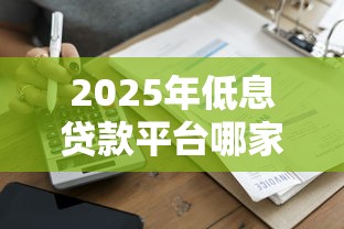 2025年低息贷款平台哪家最划算