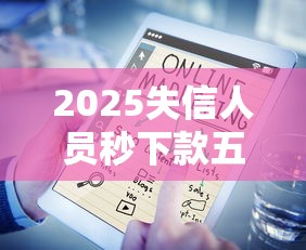 2025失信人员秒下款五大口子