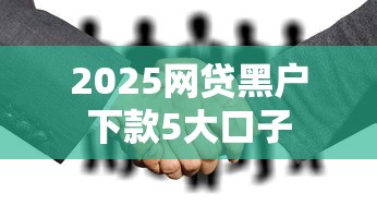 2025网贷黑户下款5大口子