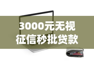 3000元无视征信秒批贷款app推荐