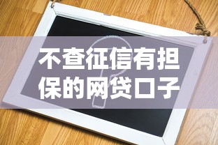 不查征信有担保的网贷口子推荐