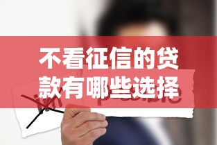 不看征信的贷款有哪些选择