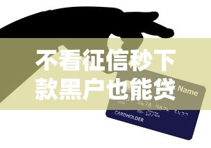 不看征信秒下款黑户也能贷