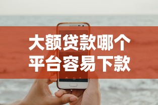 大额贷款哪个平台容易下款