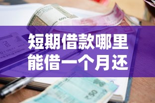 短期借款哪里能借一个月还的口子