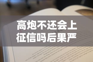 高炮不还会上征信吗后果严重