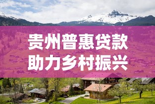 贵州普惠贷款助力乡村振兴落地见效