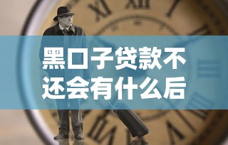 黑口子贷款不还会有什么后果