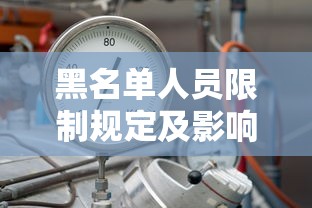 黑名单人员限制规定及影响