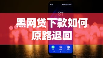 黑网贷下款如何原路退回