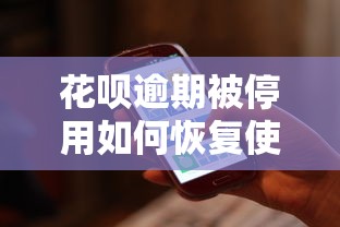花呗逾期被停用如何恢复使用