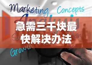 急需三千块最快解决办法