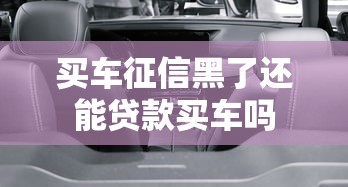 买车征信黑了还能贷款买车吗