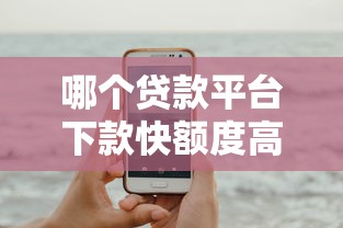 哪个贷款平台下款快额度高