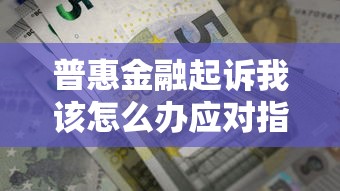 普惠金融起诉我该怎么办应对指南