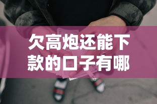 欠高炮还能下款的口子有哪些