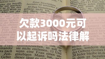 欠款3000元可以起诉吗法律解析