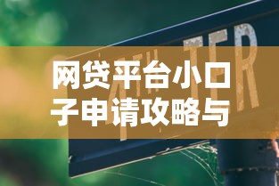 网贷平台小口子申请攻略与避坑指南