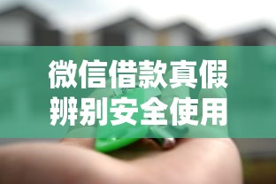 微信借款真假辨别安全使用指南