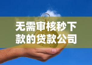 无需审核秒下款的贷款公司推荐