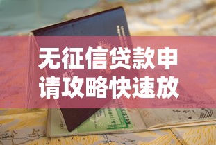 无征信贷款申请攻略快速放款指南