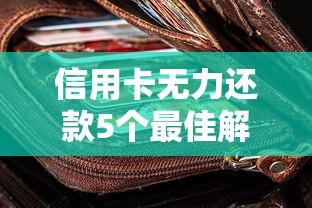 信用卡无力还款5个最佳解决方案