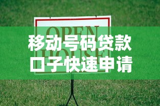 移动号码贷款口子快速申请指南