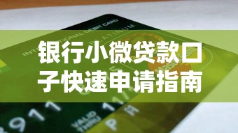 银行小微贷款口子快速申请指南