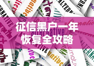 征信黑户一年恢复全攻略