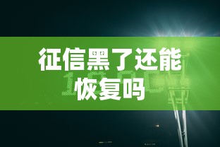 征信黑了还能恢复吗