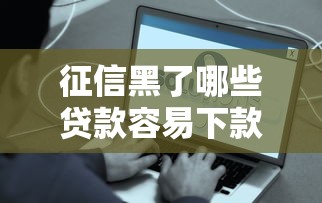征信黑了哪些贷款容易下款