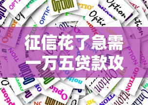 征信花了急需一万五贷款攻略