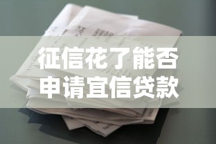 征信花了能否申请宜信贷款