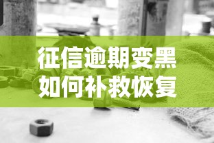 征信逾期变黑如何补救恢复