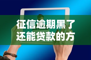 征信逾期黑了还能贷款的方法