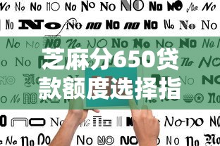 芝麻分650贷款额度选择指南