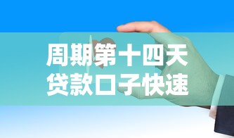 周期第十四天贷款口子快速下款攻略